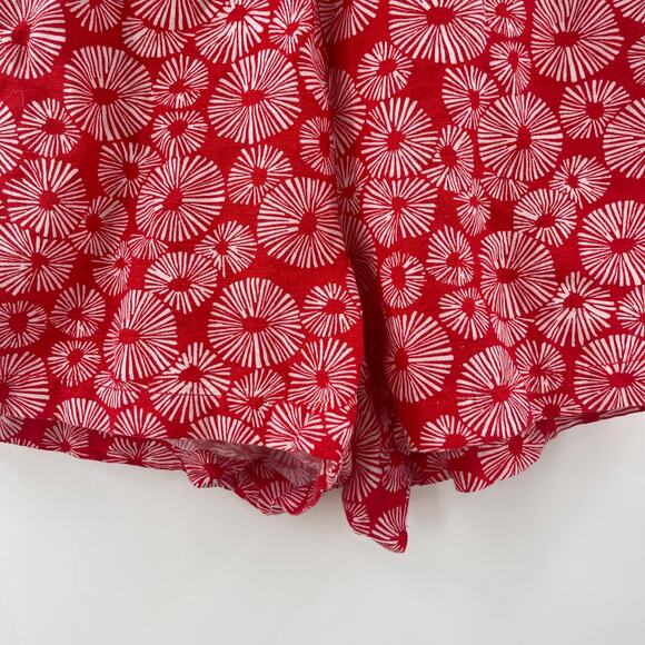 LOFT ANN TAYLOR Shorts Size Small Pull On Firework Linen Blend Floral Office - Picture 8 of 11